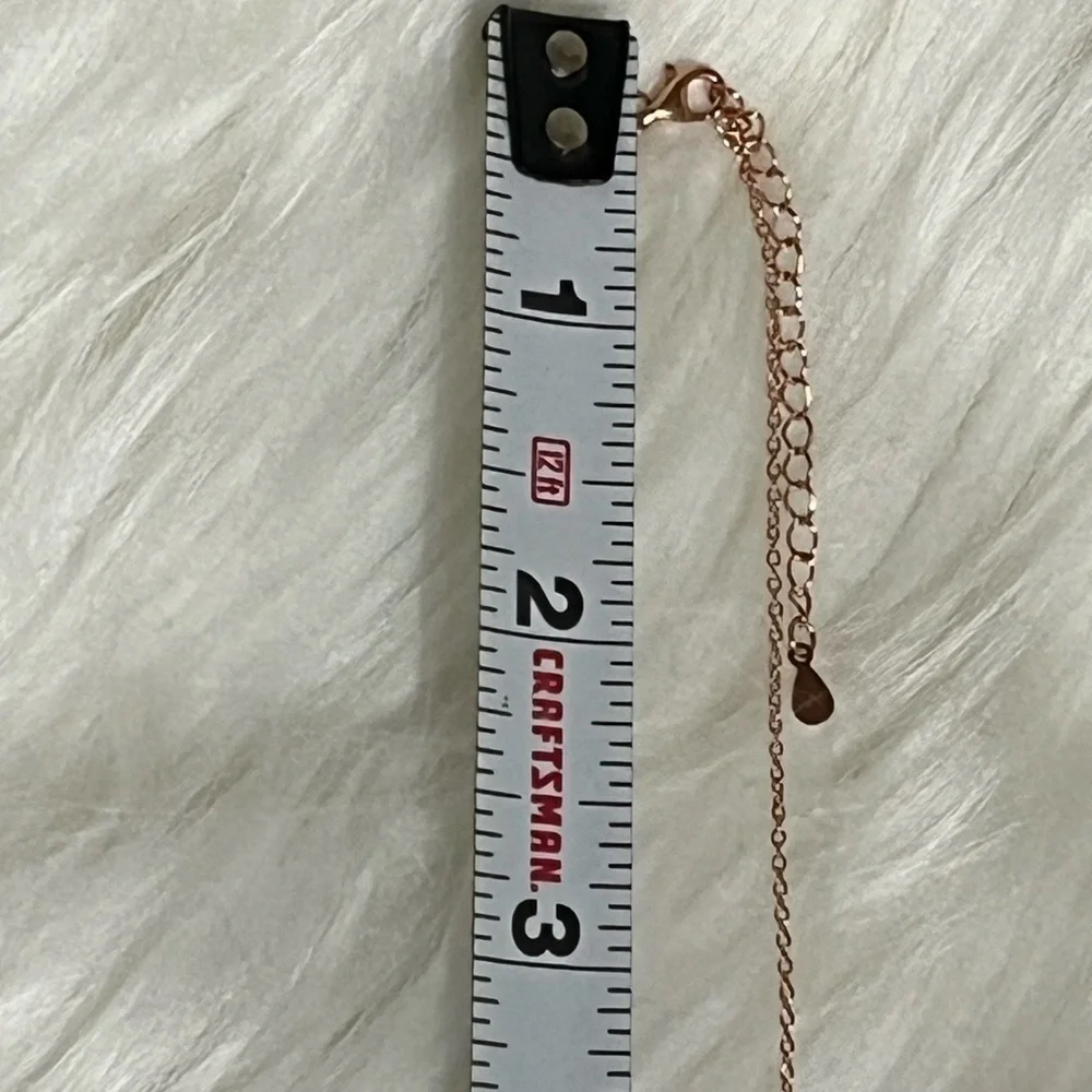 Rose Gold Over Sterling Square Geometric Necklace